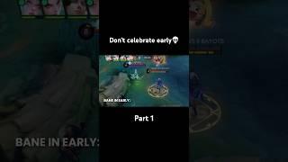 Part 1 Enemy celebrate early #M6CreatorParty #PinasPinakamalakas #zamiml #Bane #MLBB