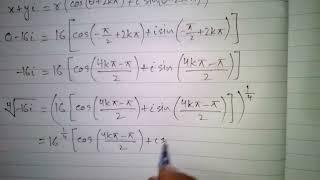 Fourth root of -16i -- Fourth root of a complex number in calculus