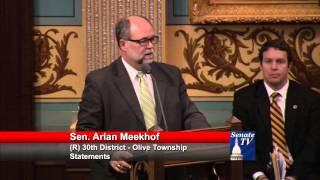 Senate Majority Leader Arlan Meekhof delivers 2015 closing statement