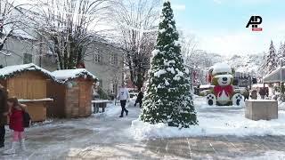 Montenegro's Cetinje wakes up in snowy wonderland as snow covers the city