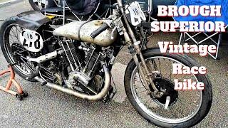 Brough Superior SS100 Vintage Racer.. Stafford Classic bike show