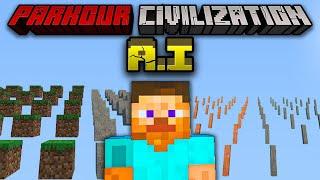 Minecraft but A.I survives in PARKOUR CIVILIZATION