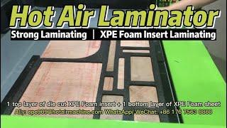 XPE Foam Insert Laminating | PE EPE Foam Hot Air Laminating Machine | Hot Air Laminator | QB