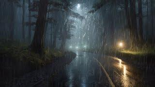 Rain Sounds For Sleeping - WORK! Instantly Fall Asleep With Rain And Thunder Sound At Night