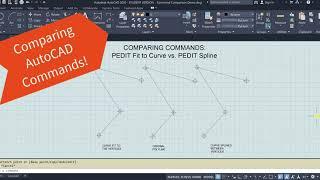 Comparing AutoCAD Commands - PEDIT Curve to Fit vs. PEDIT Spline