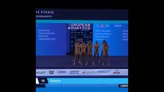 Greece | Team Free Final | Onland Performance | European Artistic Swimming Championship