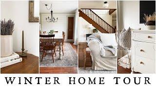 Winter Home Tour 2022  -  Cozy Winter Decorating Ideas - Simple, Neutral Cottage Farmhouse Decor