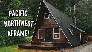 Pacific Northwest A-frame Cabin w/ Woodfire Hottub! | Full Airbnb A- Frame Tour