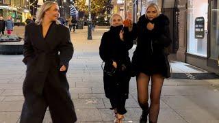 Stockholm Nightlife After Midnight | Swedish Girls & Winter Fun in 4K