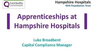 Apprenticeships at Hampshire Hospitals NHS Foundation Trust