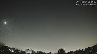 Timelapse Mexico City CDMX - Meteorito o Bólido (vel. real y a 1/5) 5-NOV-24 05:31 hrs. ORIENTE