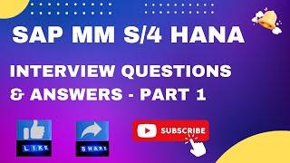 SAP MM S/4 HANA Interview questions & Answers