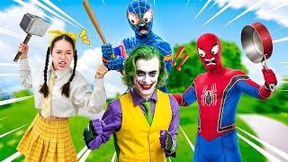 SPIDER-MAN Team VS Bad Guys Team | Hilarious Joker Prank Battle | Soyay Life