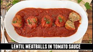 The BEST-EVER Lentil "Meatballs" | Spanish-Style with Tomato Sauce