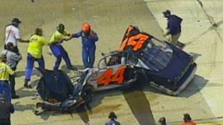 Mike Harmon's Car Torn Apart in Crash at Bristol.  O...