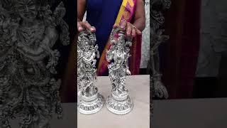 Silver Krishna Themed Idols | Silver Flower Vases | Krishna House Of Silver