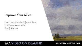 Watercolour Tutorial | Improve Your Skies in Watercolour with Geoff Kersey | SAA Archives