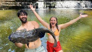 2 HOURS of CRAZY Catfishing! -- BITTEN By Flatheads, CUT BAIT for Blues, WORMS for Channels!