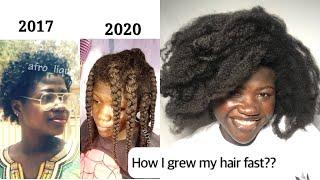 My natural hair journey! the SECRET of natural hair GRWOTH. How to grow natural hair fast?