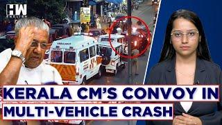 Viral Video: Kerala CM Pinarayi Vijayan’s Convoy Meets Major Car Crash