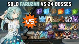 Solo C6 Faruzan vs 24 Bosses Without Food Buff | Genshin Impact