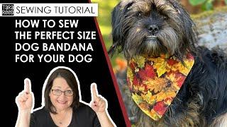   How to Sew the Perfect Sized Bandana for Your Dog - DIY Dog Bandana tutorial