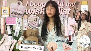 BUYING MY *ENTIRE* WISHLIST + HUGE HAUL online shop with me (sephora, brandy meville, skims…)