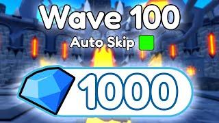 I BEAT WAVE 100 Using 1,000 GEMS! (Toilet Tower Defense)