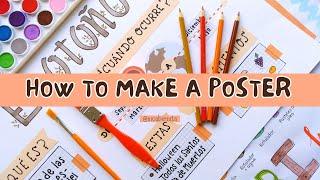 HOW TO MAKE A POSTER FOR SCHOOL PROJECT    CREATIVE POSTER PRESENTATION IDEAS