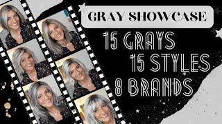 GREY WIGS SHOWCASE | 15 Different GRAYS from 8 BRANDS in 15 WIG STYLES