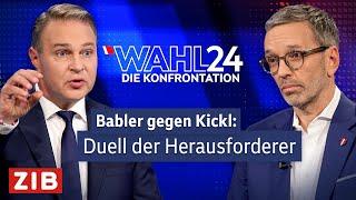 Highlights aus dem TV-Duell zwischen Kickl (FPÖ) und Babler (SPÖ) | 21.09.2024