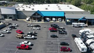 Aerial Shopping Plaza Center Gander Outdoor 1916 Skibo Road, Fayetteville, NC Planet Fitness