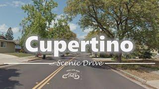 Driving in Downtown Cupertino, California - 4K60fps