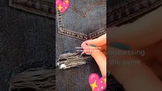 #diy #ripped #jeans  #tutorial