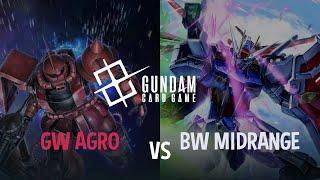 GUNDAM Card Game Beta Gameplay | GW Agro vs WB Midrange