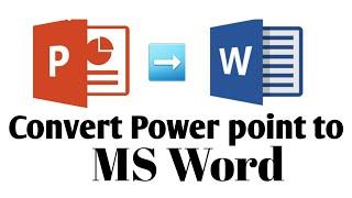 How to Convert PPT Slides into MS word File || Easy steps || Tutorial Point