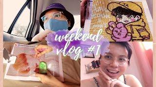 weekend vlog june 19 bts meal, diamond painting, cooking pasta | #BooktubePH