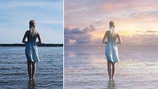 How to Change Boring Photo into Awesome in Photoshop - Add Sky Easily & Quickly