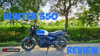 Royal Enfield Hunter 350 Dapper Blue Review: It is a budget-friendly roadster motorcycle.