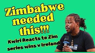 Larry Kwirirayi reacts to Zimbabwe's white ball series wins over Ireland