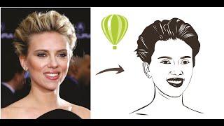 How to convert images into line art in CorelDraw x7 ll corel draw designs ll CorelDraw tutorial