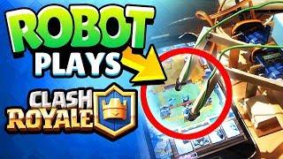 EPIC ROBOT Plays Clash Royale!! Against Real Player Watch the END