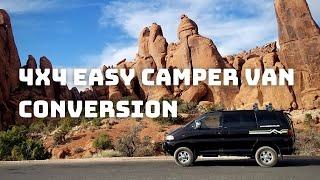 Vanlife Tour! Simple Camper Van Conversion in 1994 Mitsubishi Delica Space Gear L400