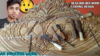 Wood Carving 🪵 All Process Tutorial Wood Working Decorated By Ajmat Mansuri Box Palang Design