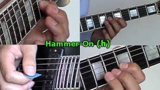 How to Read Guitar Tabs -Hammer (h) www.FarhatGuitar.com