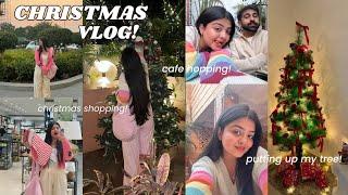 CHRISTMAS VLOG| christmas shopping, putting up my christmas tree, cafe hopping and more