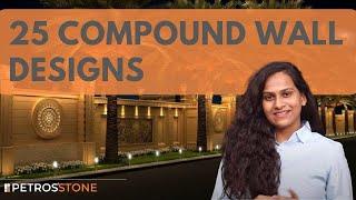 25+ Compound Wall Designs | Modern Boundary Wall Designs | Different Types Of Stone