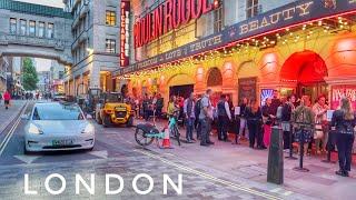 Central London Evening Walk | Walking London Soho to Regent Street | 4K HDR London City Walking Tour