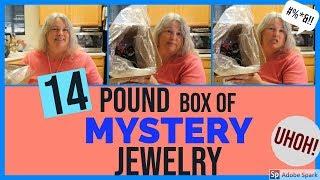 MYSTERY JEWELRY BOX UNBOXING | TEXAS GOODWILL | HUGE 14 POUND Box Opening Unjarring Silver? Junk?