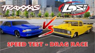 Traxxas vs Losi - Drag Race - Speed Test #traxxas #losi #rc